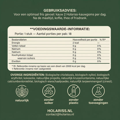 Holariss remineraliserende kauwgom 8